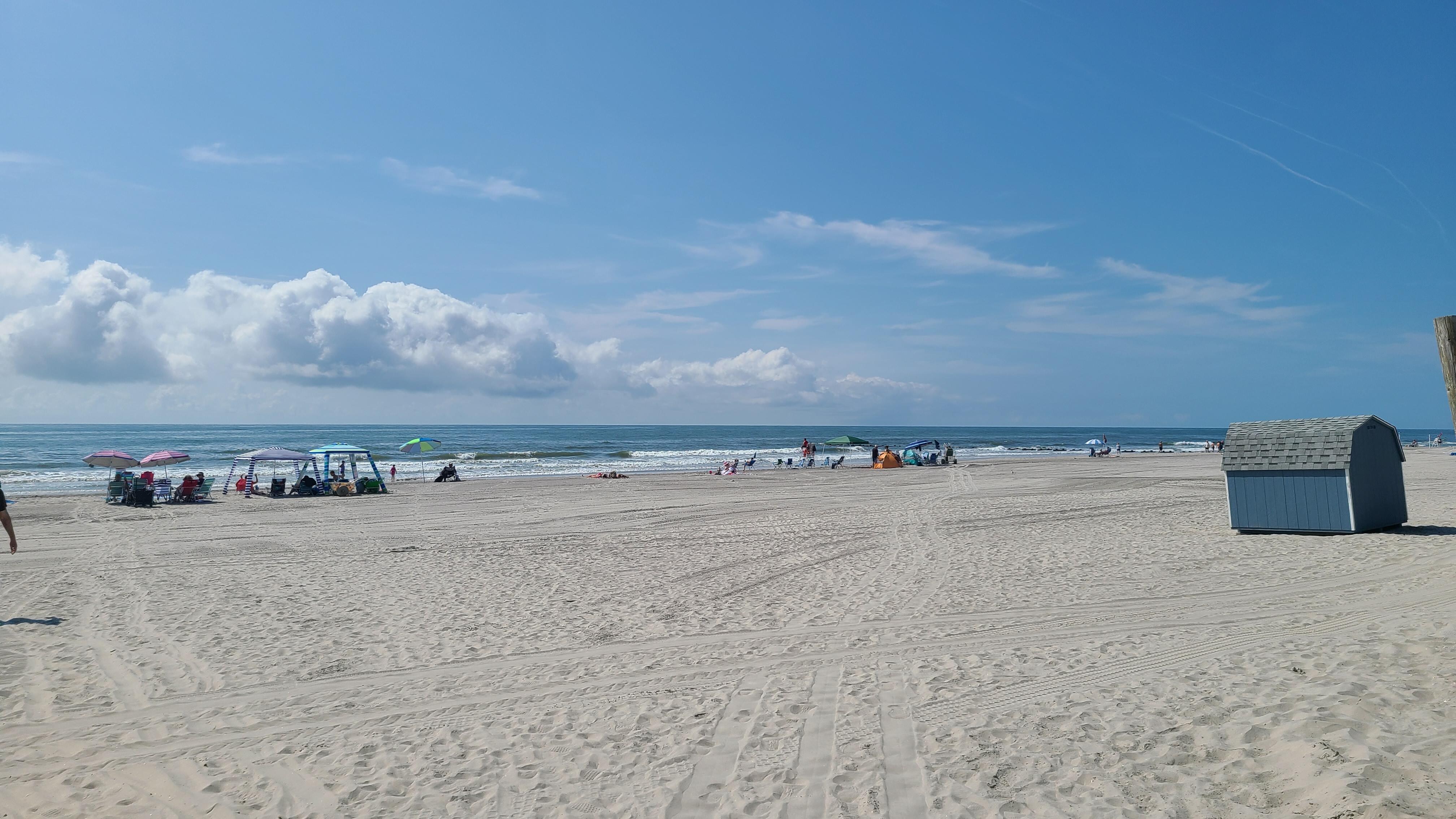 Took the below photo of the inlet beach in the morning, so much room and a beautiful beach!