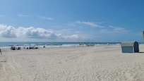Took the below photo of the inlet beach in the morning, so much room and a beautiful beach!