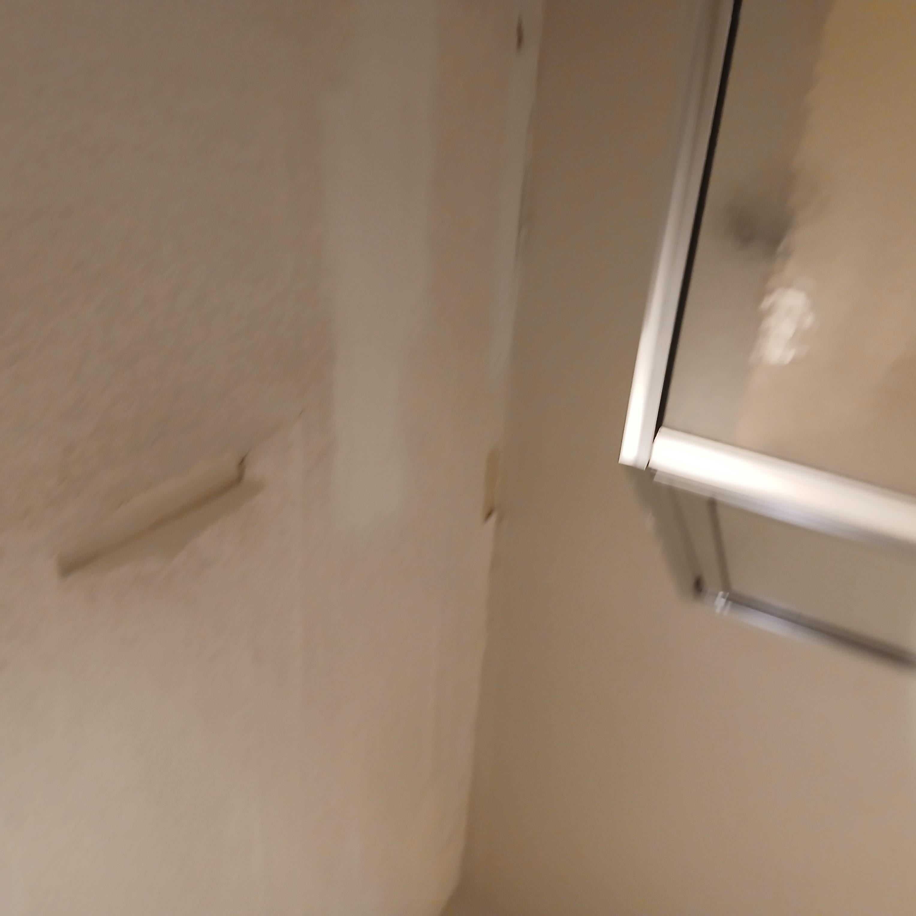 Ceiling was cracked and falling