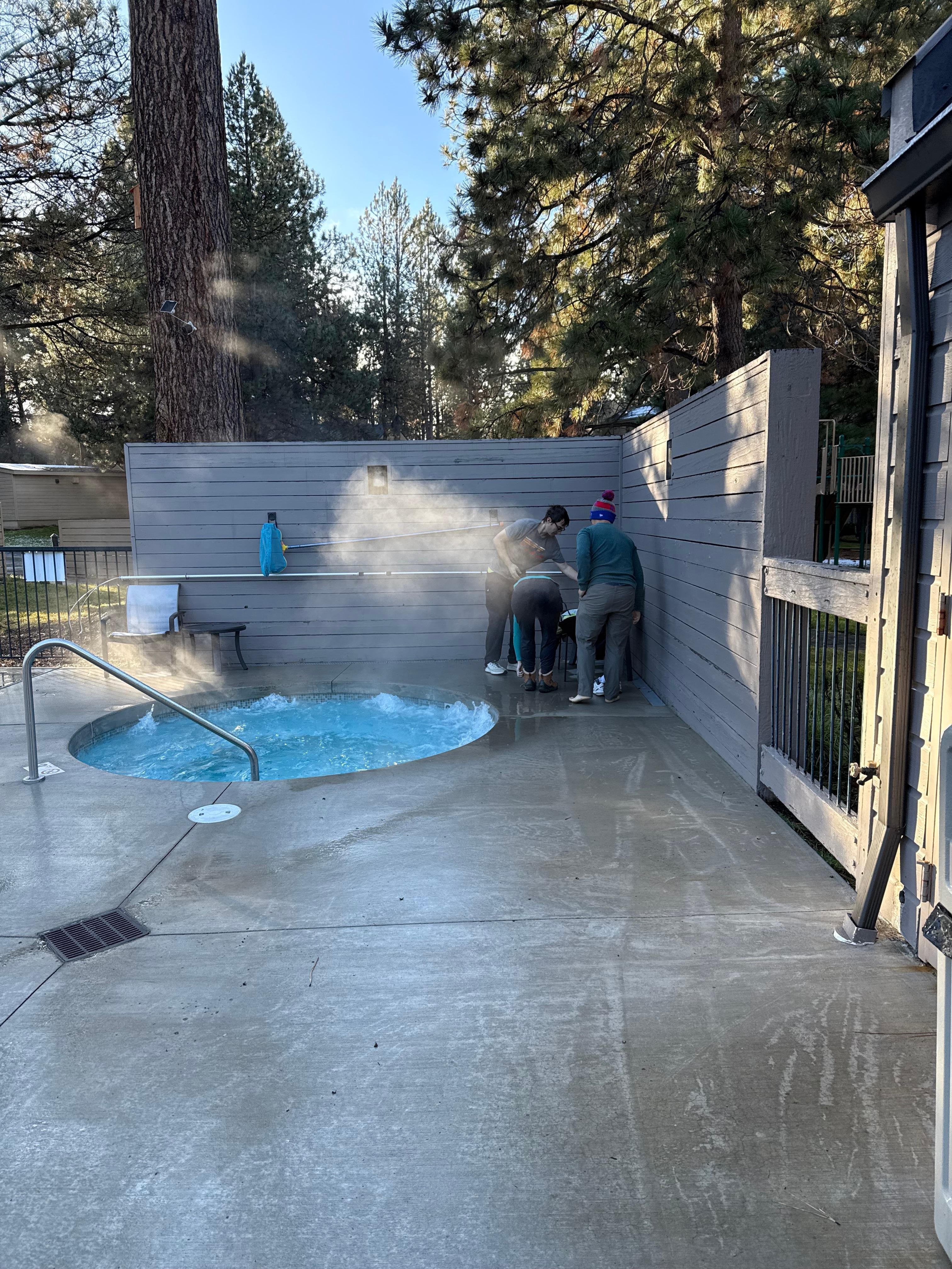 One of the hot tubs. 