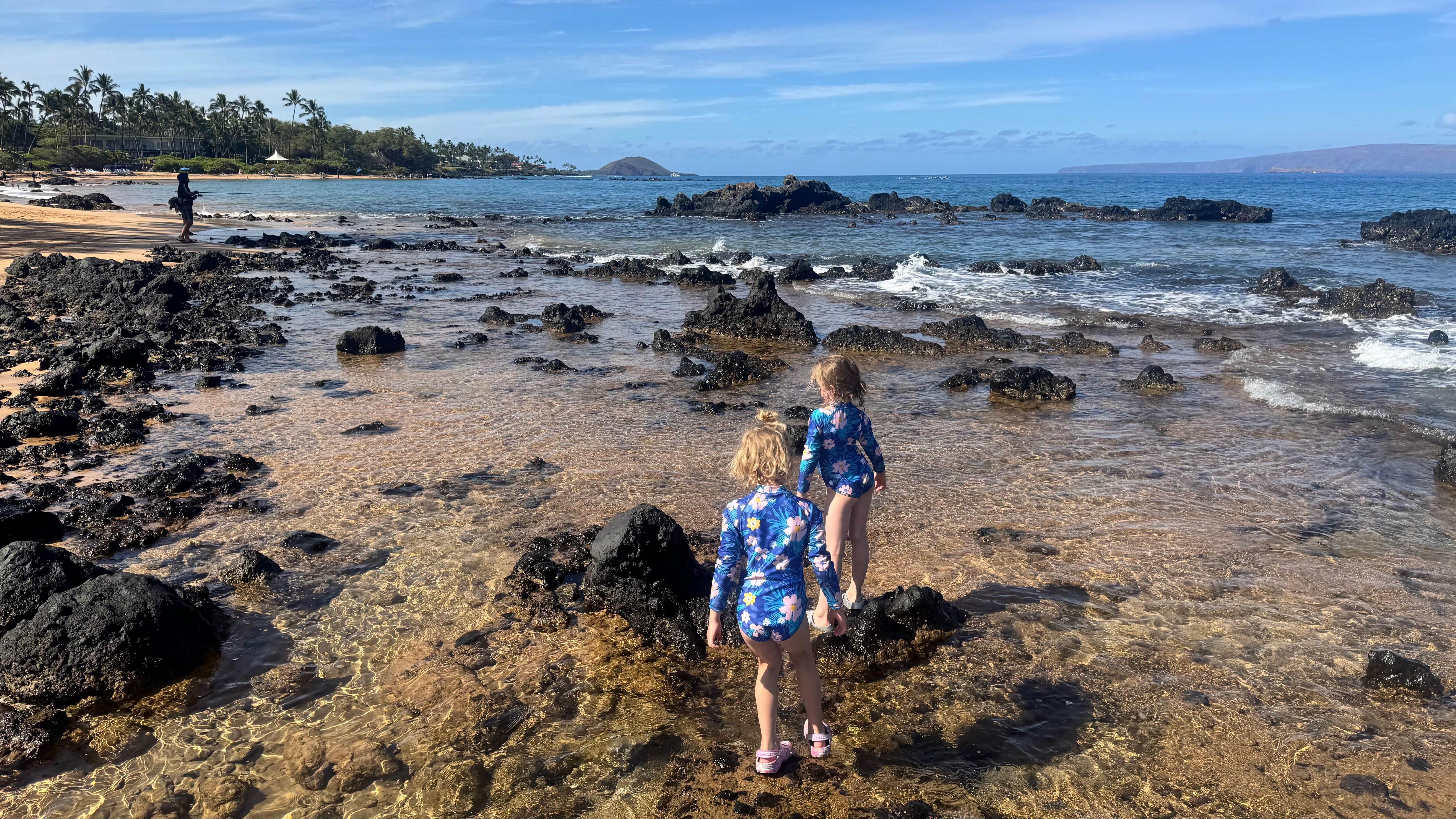 Exploring the tide  pools right outside the condo
