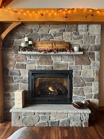 Warm fireplace