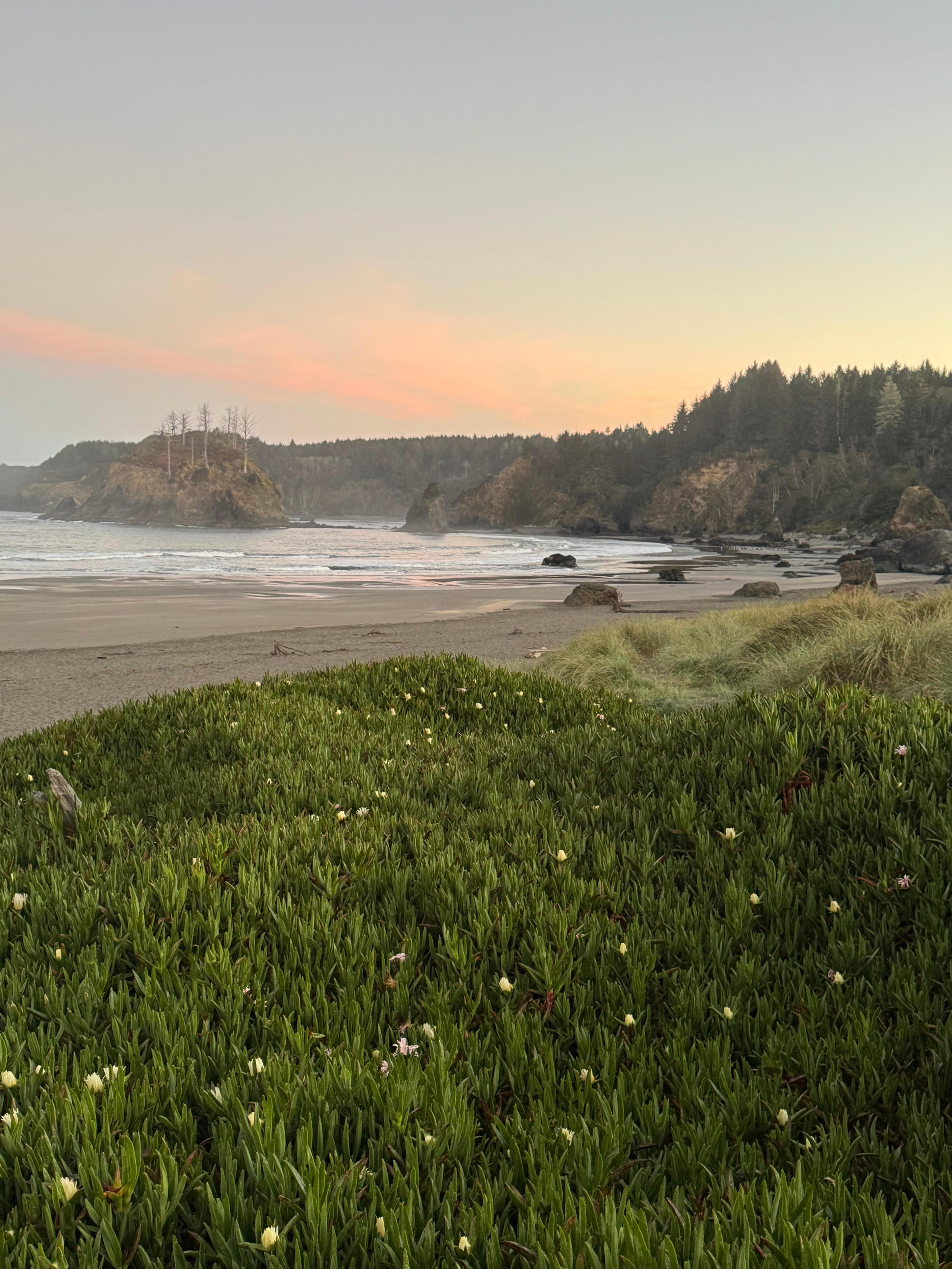 Beach at the bottom of the hill 