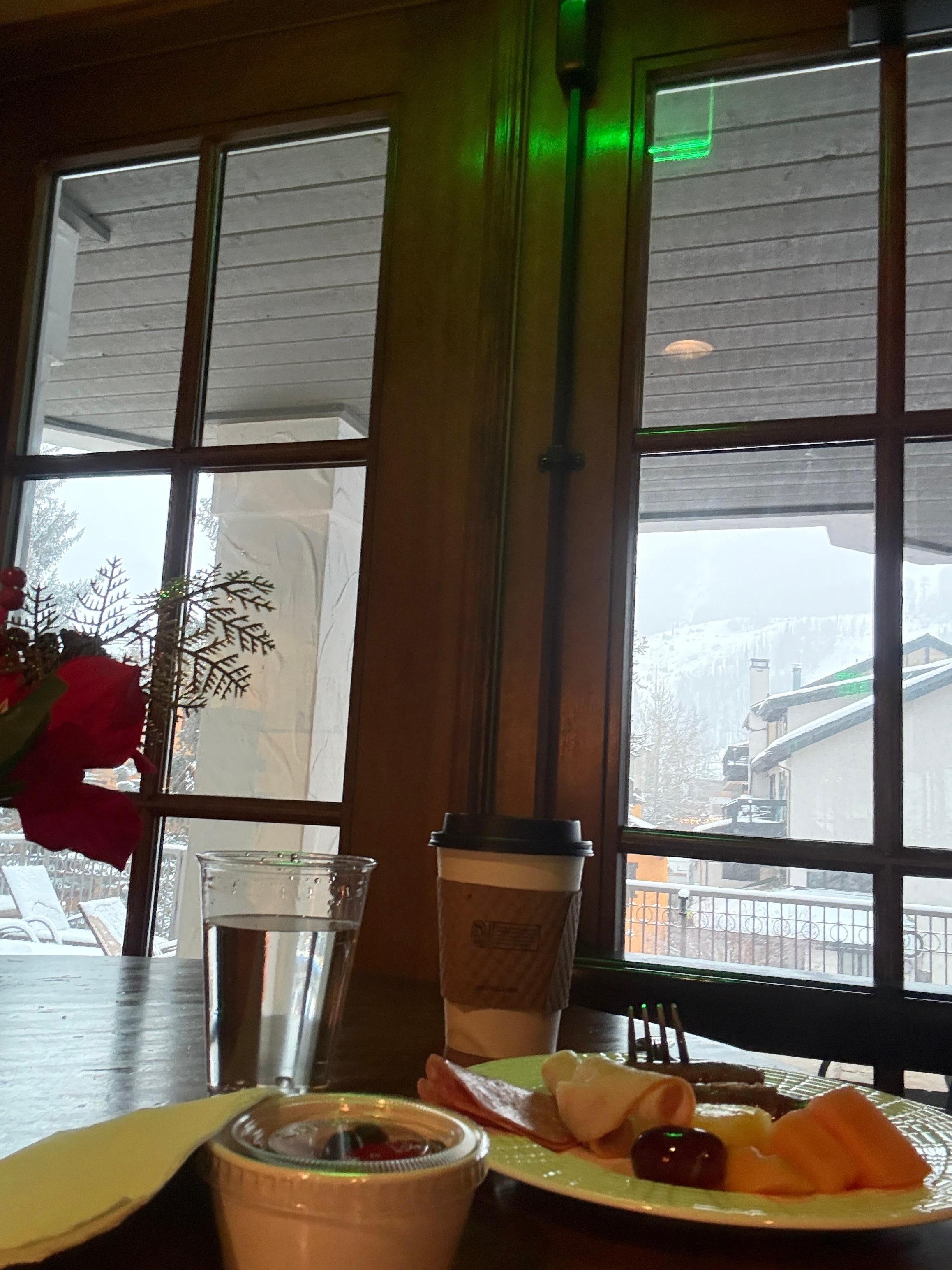 Beautiful view of the mountain from the breakfast room