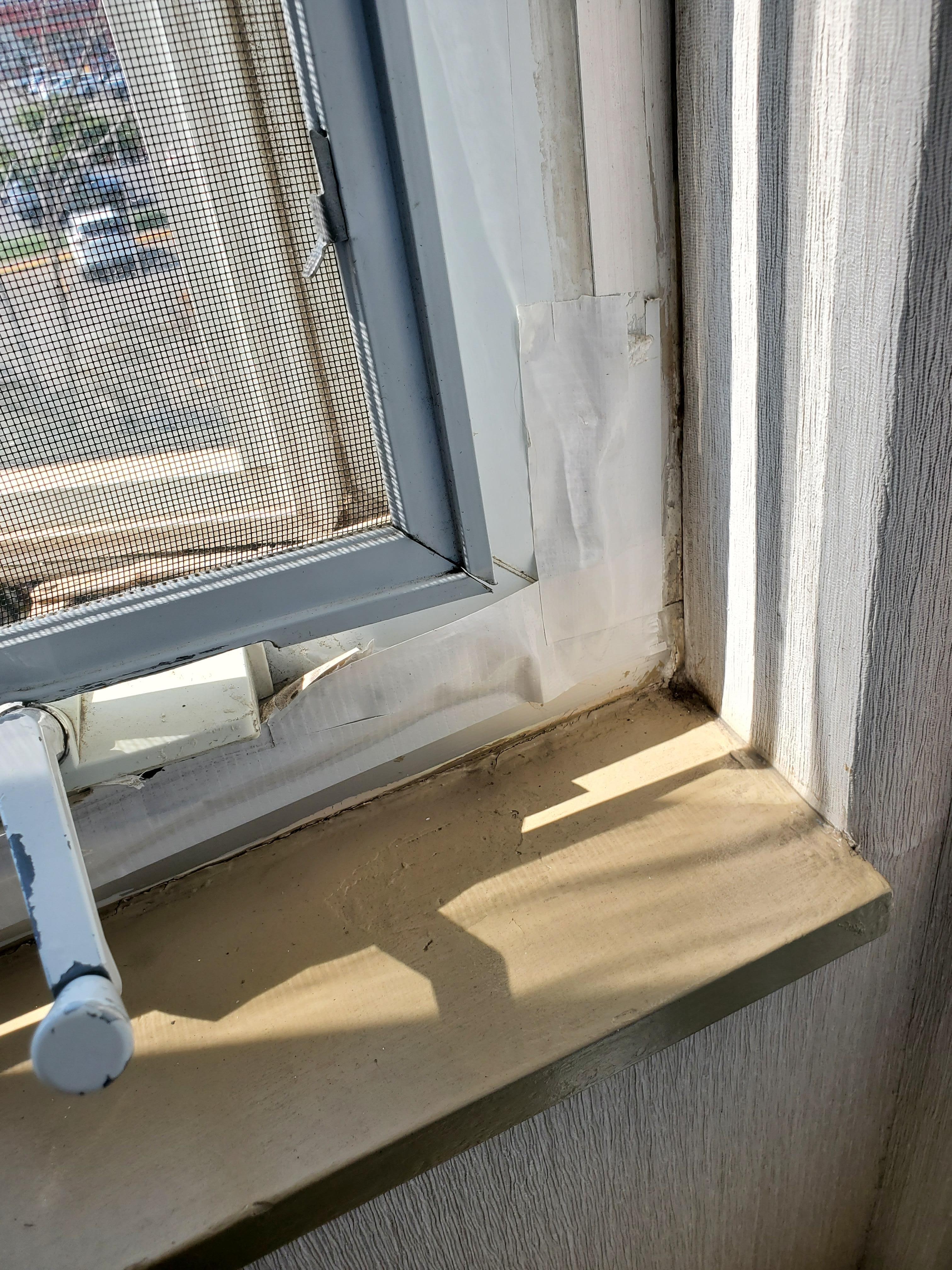 Window broken in room