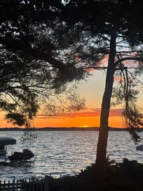sunset on the lake