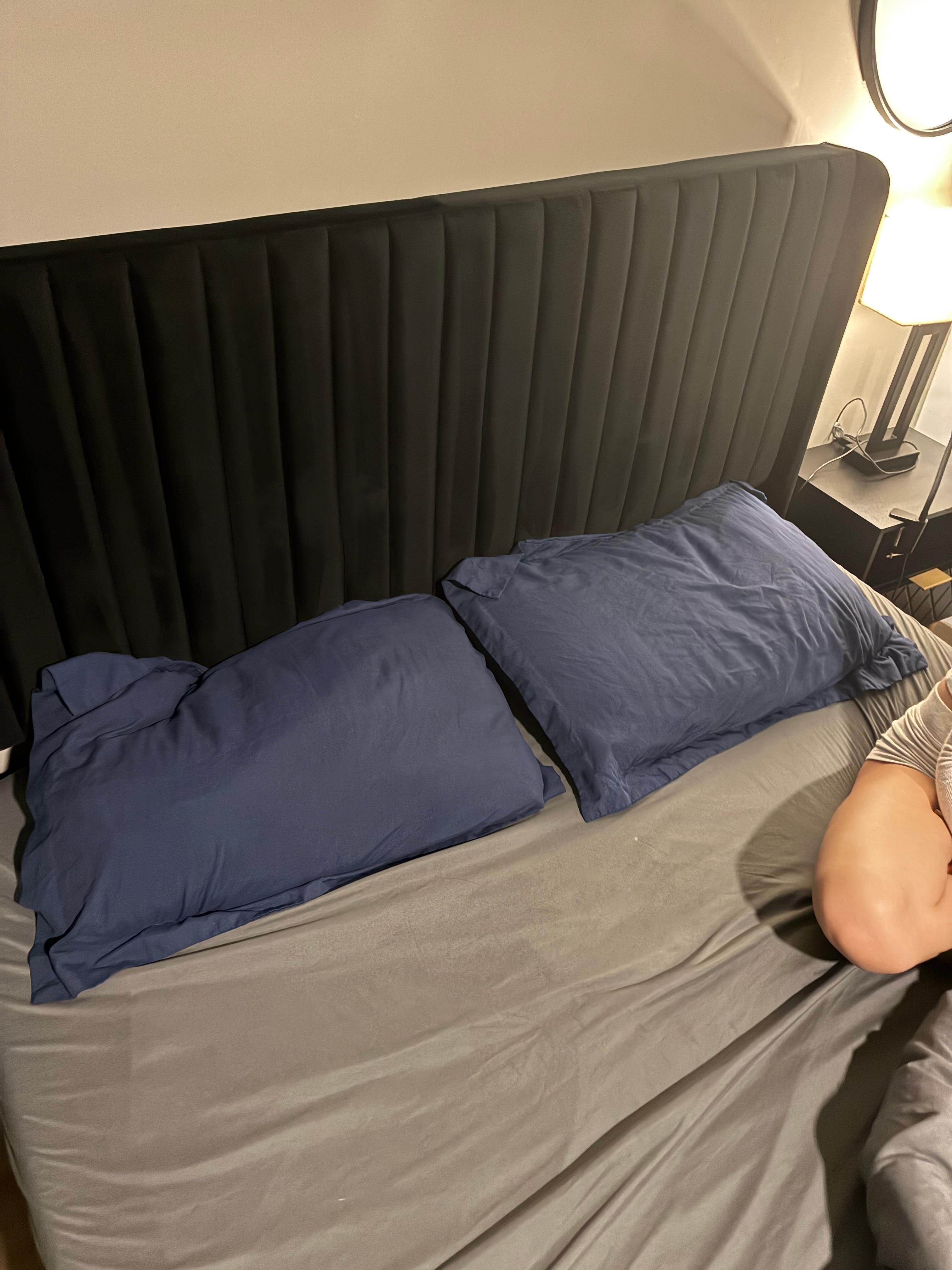 These were the 2 small and stained/used pillows 