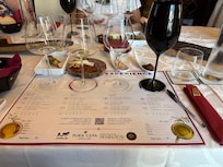 Olive oil, wine and tapas tasting.