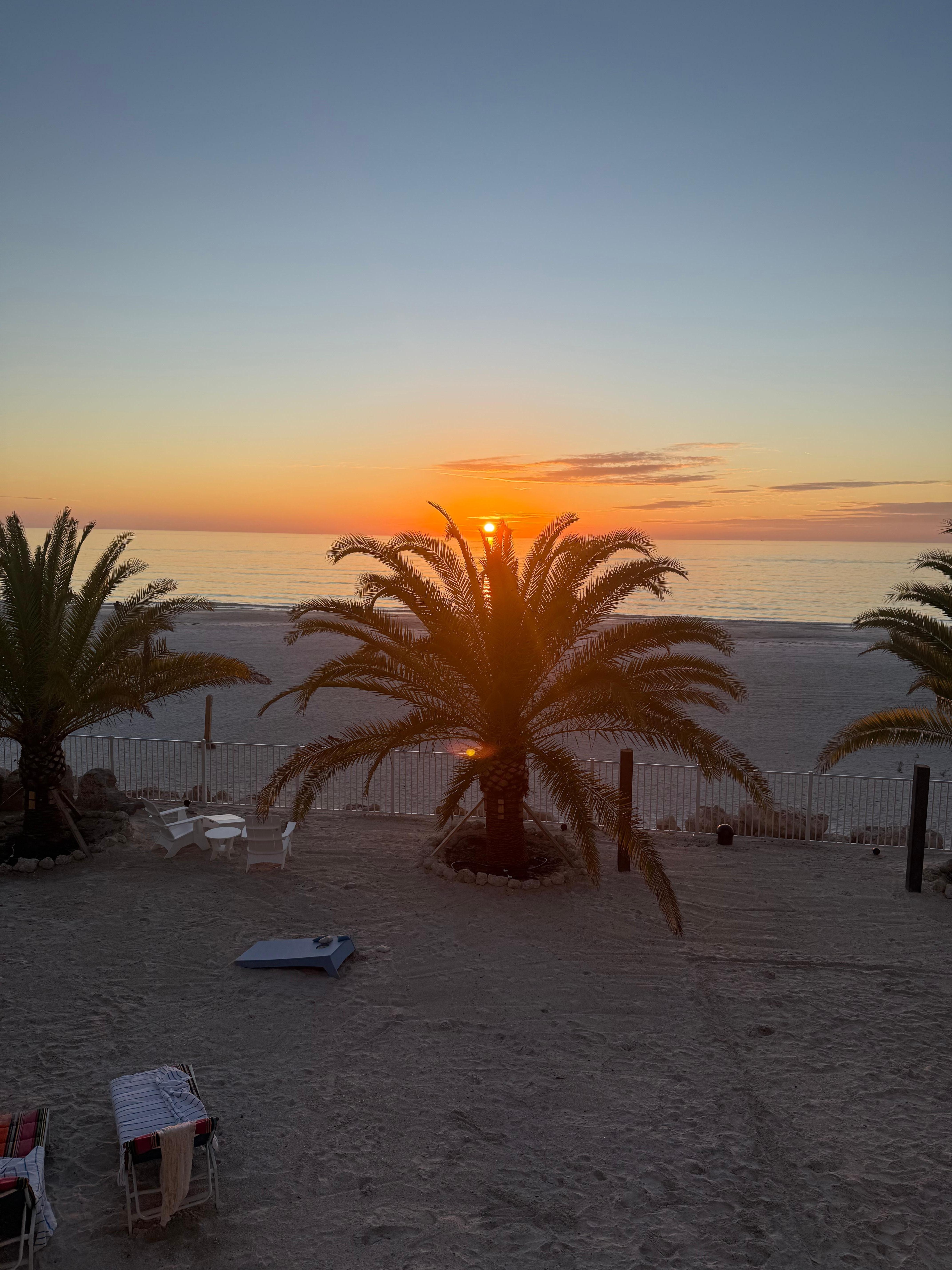 Sunset view from one of the many balconies 