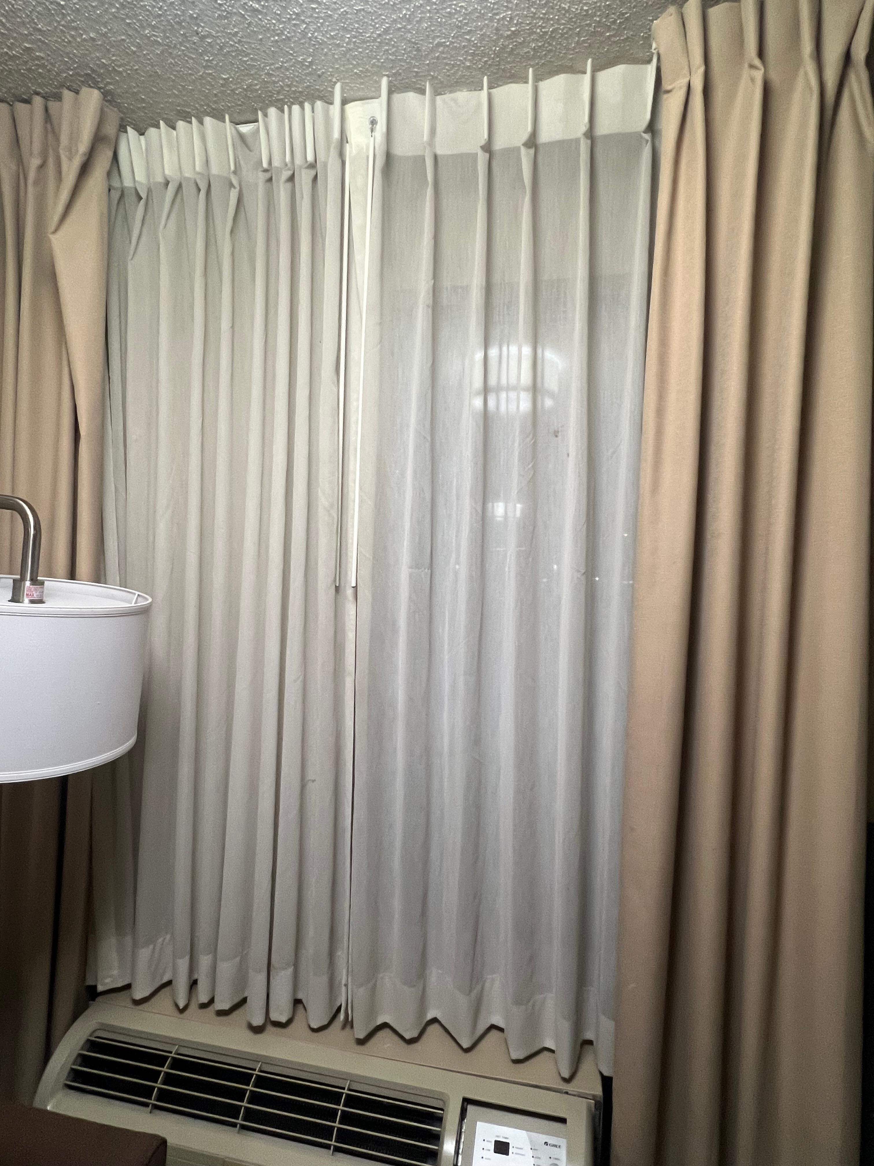 Yellow stained curtains 