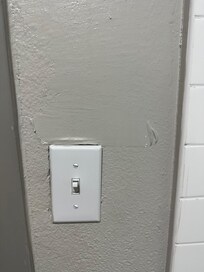 Patch job with tape and painted over