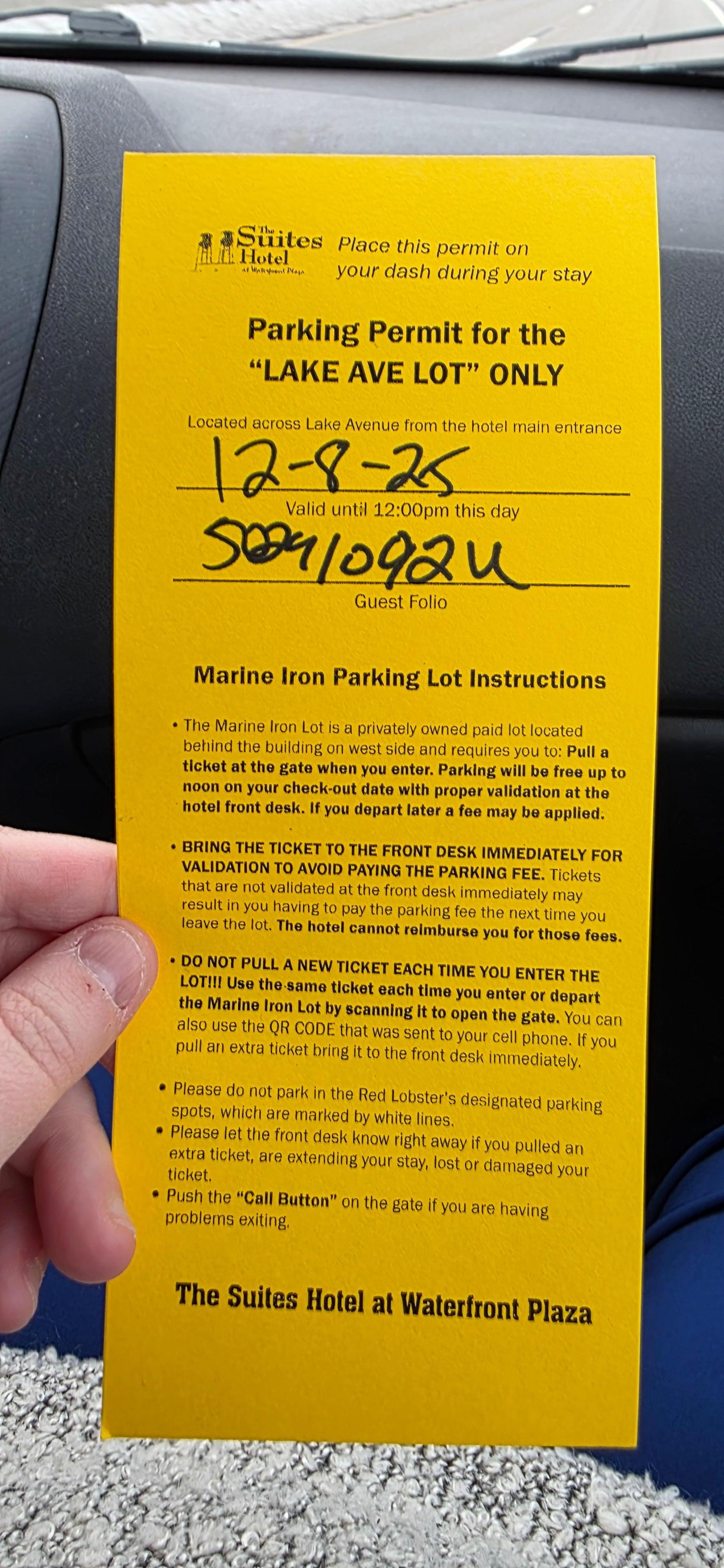 Parking pass