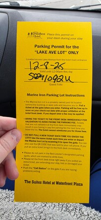 Parking pass