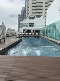 Lovely rooftop pool & bar