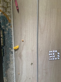 Dried fries on floor
