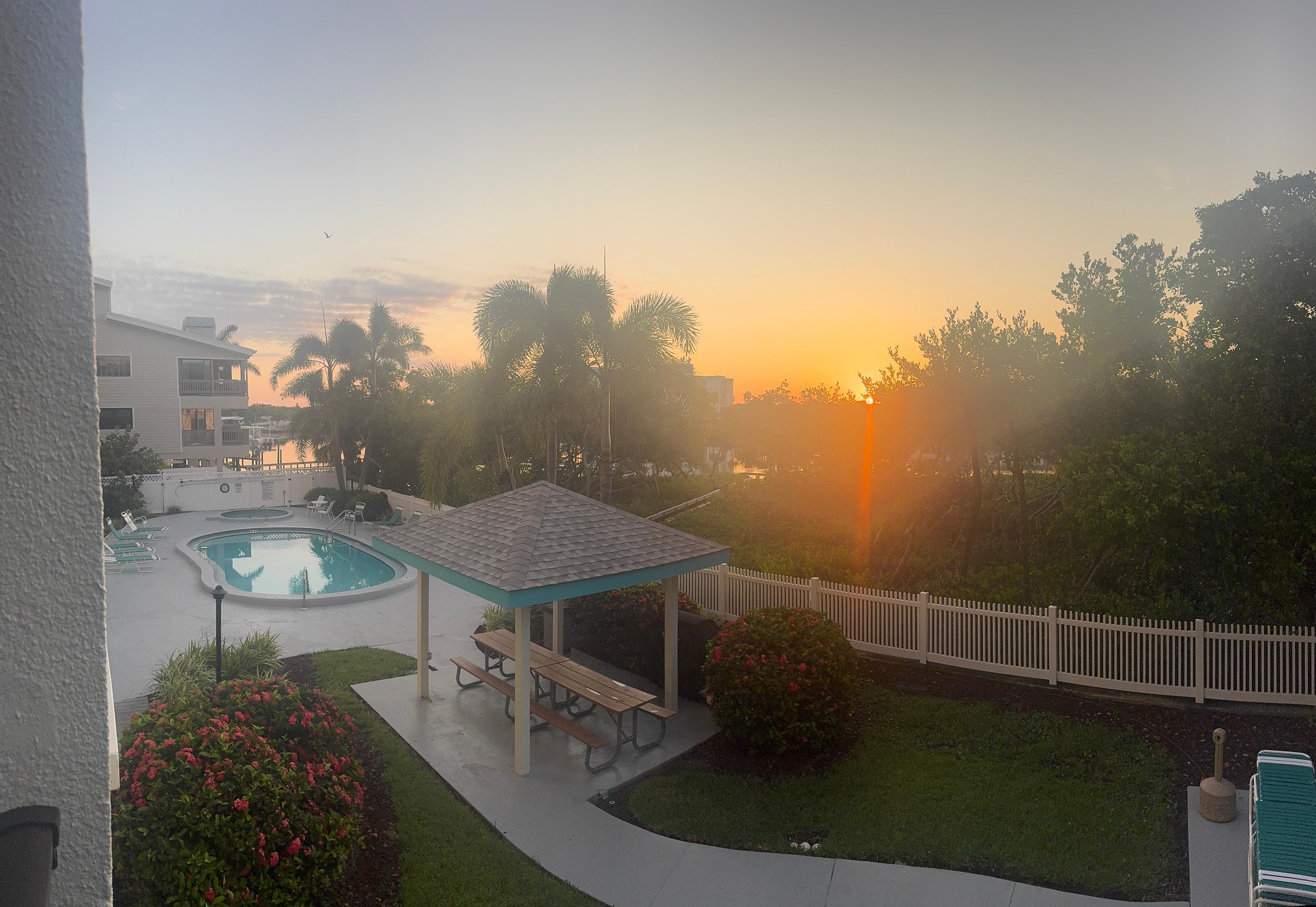 Balcony sunrise view 
