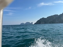 On the short boat ride to Relax resort.