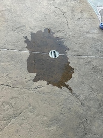 Water and sewage smell came up thru every drain