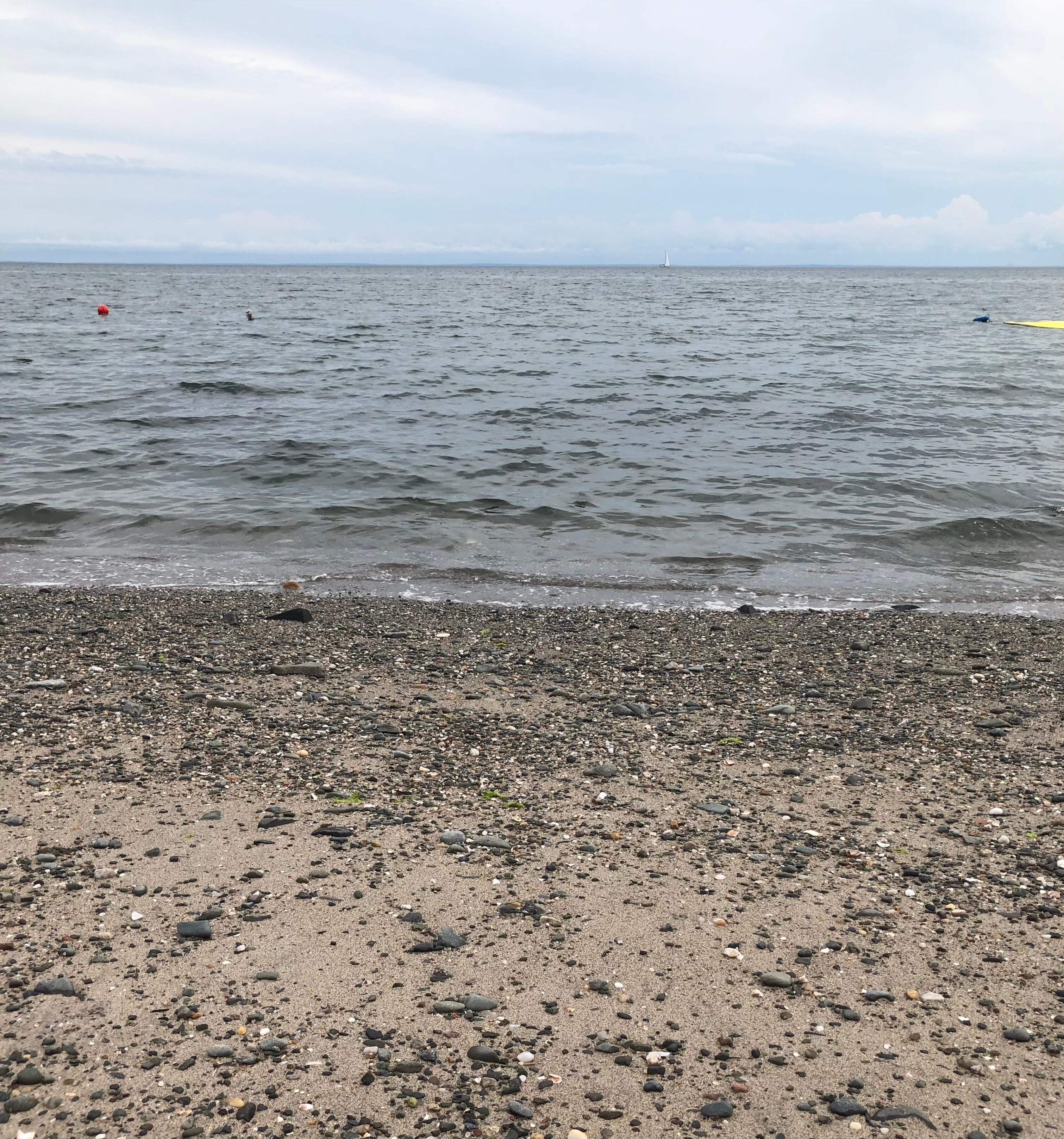 It’s a little rocky but nothing that water shoes can’t handle 