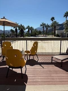 Picture of balcony overlooking the roof.