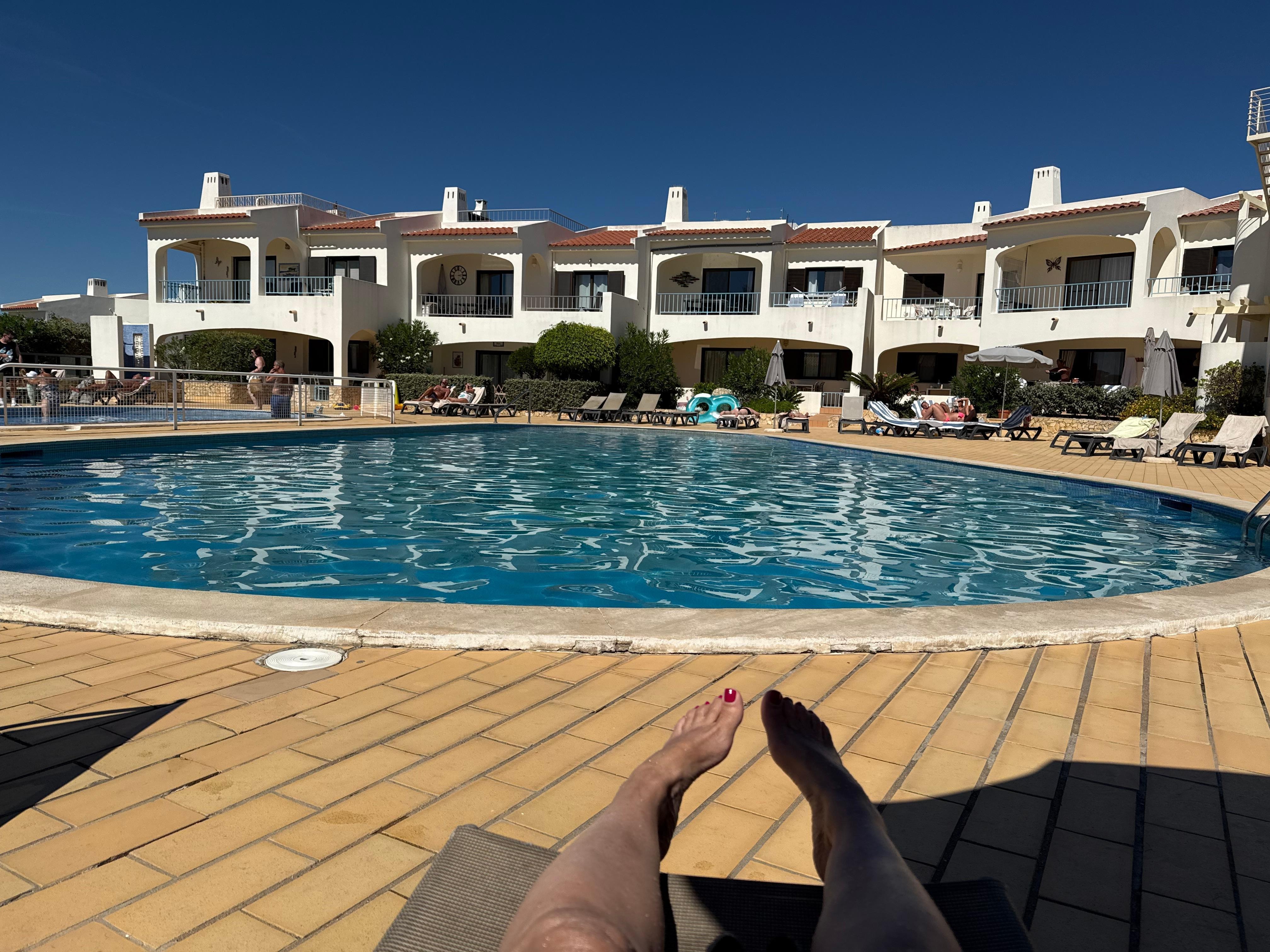 Overlooking the pool and complex