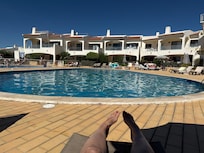 Overlooking the pool and complex