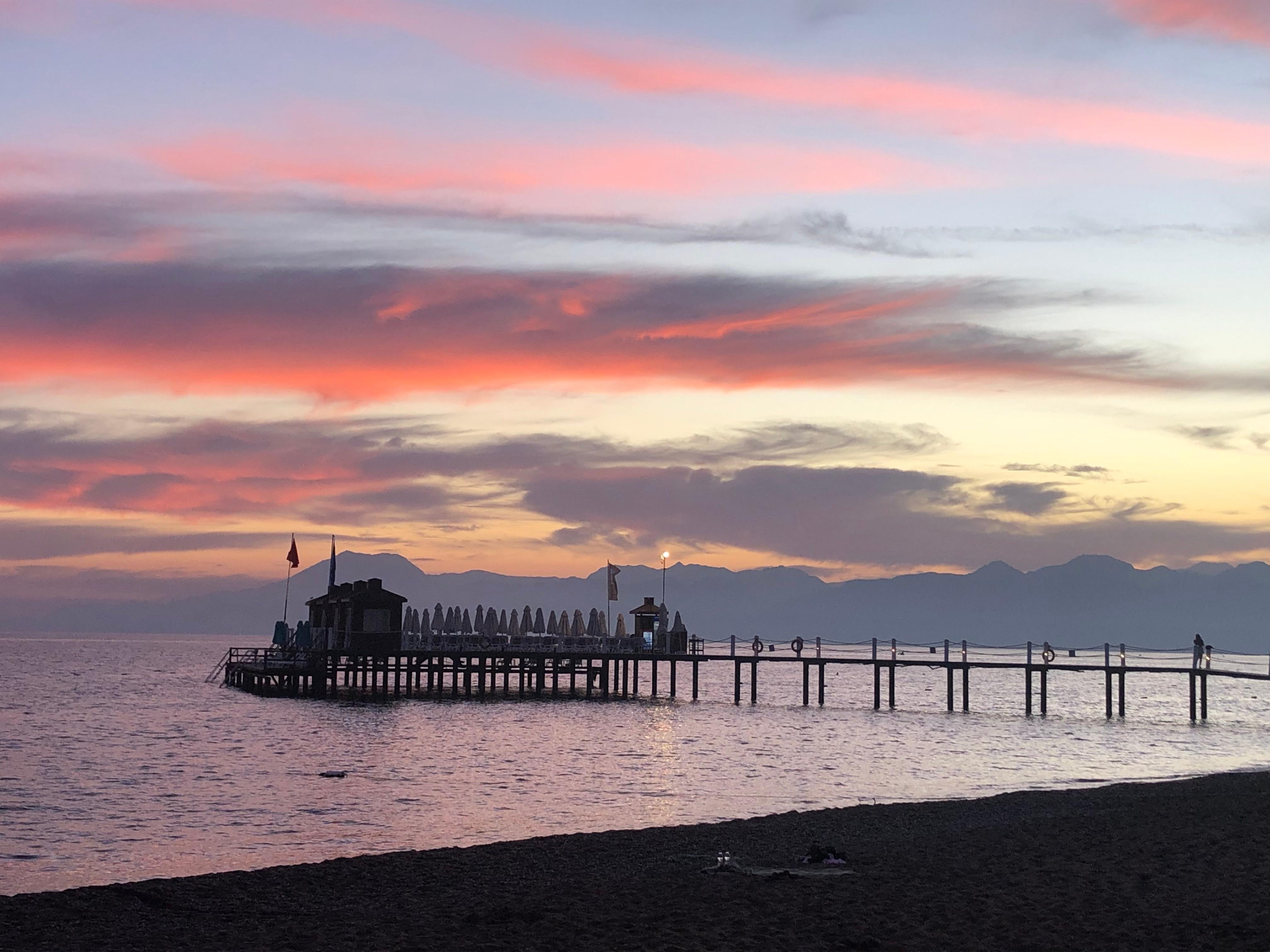 Spät am Strand Anfang November 