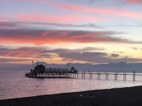 Spät am Strand Anfang November