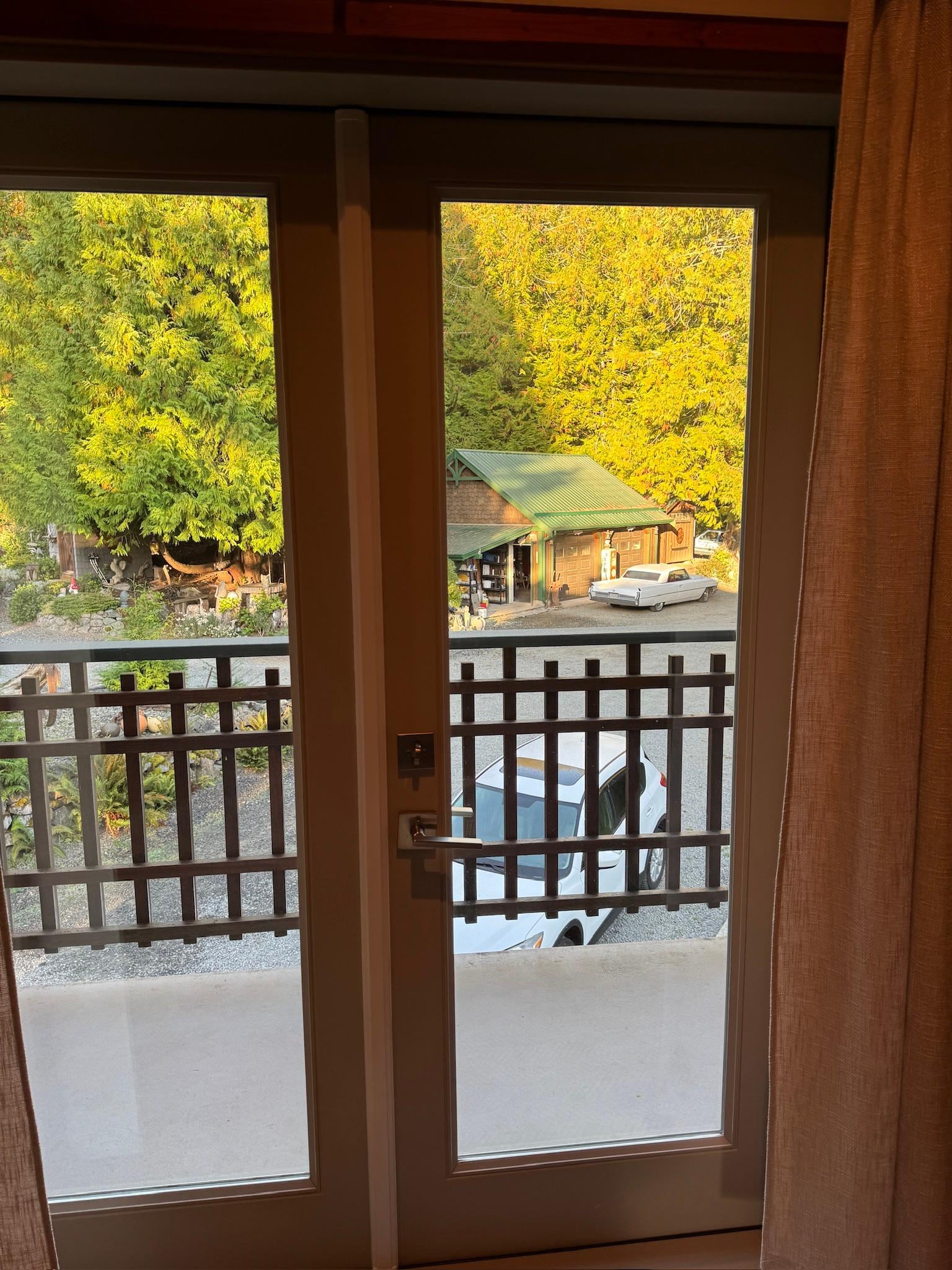 view from the doors to the balcony