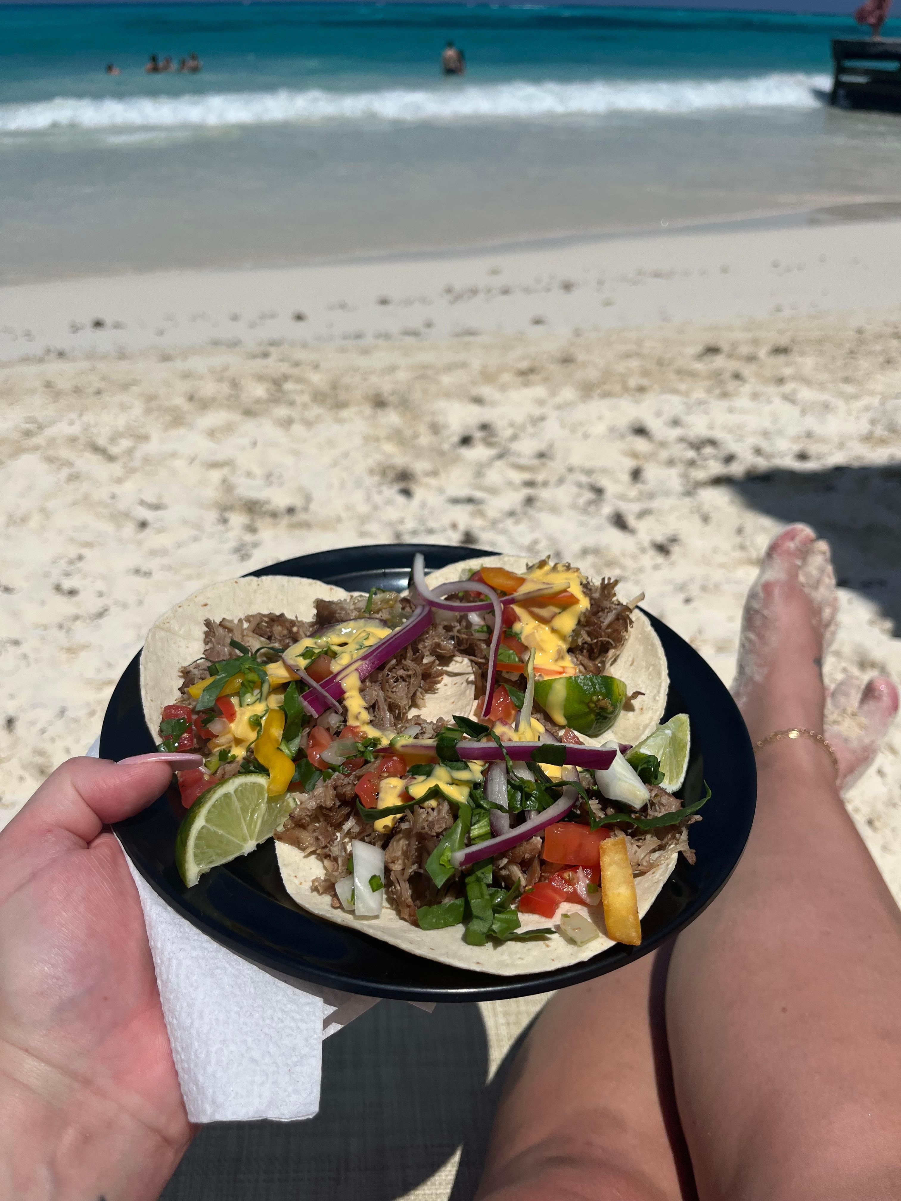 Tacos from the pool area 10/10