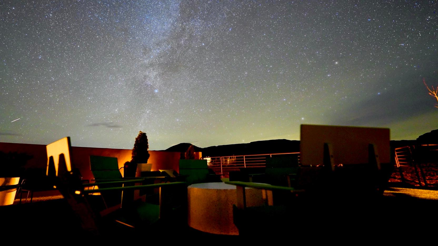 Starry sky from the rooftop