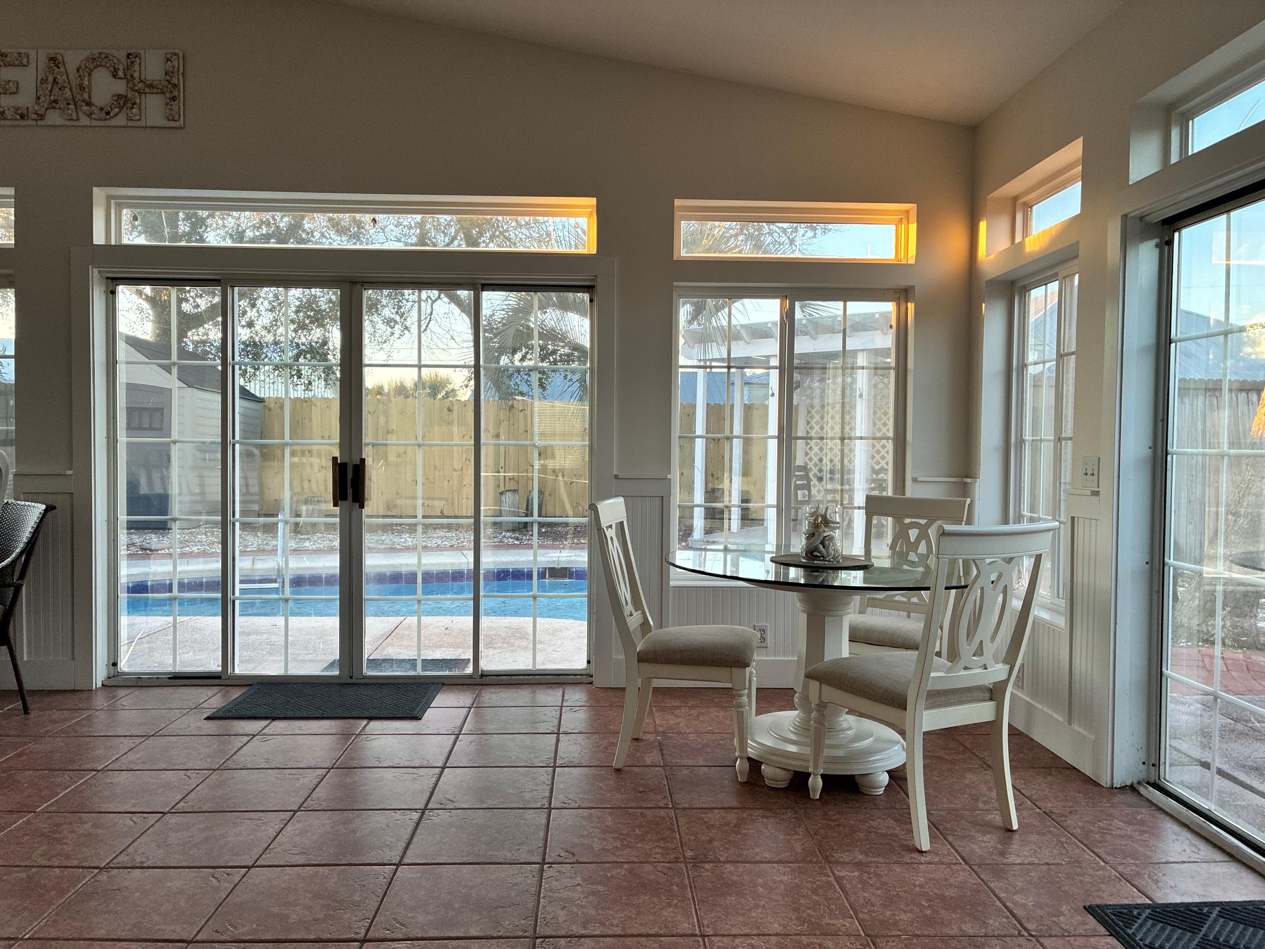 Sunroom is glorious in the mornings