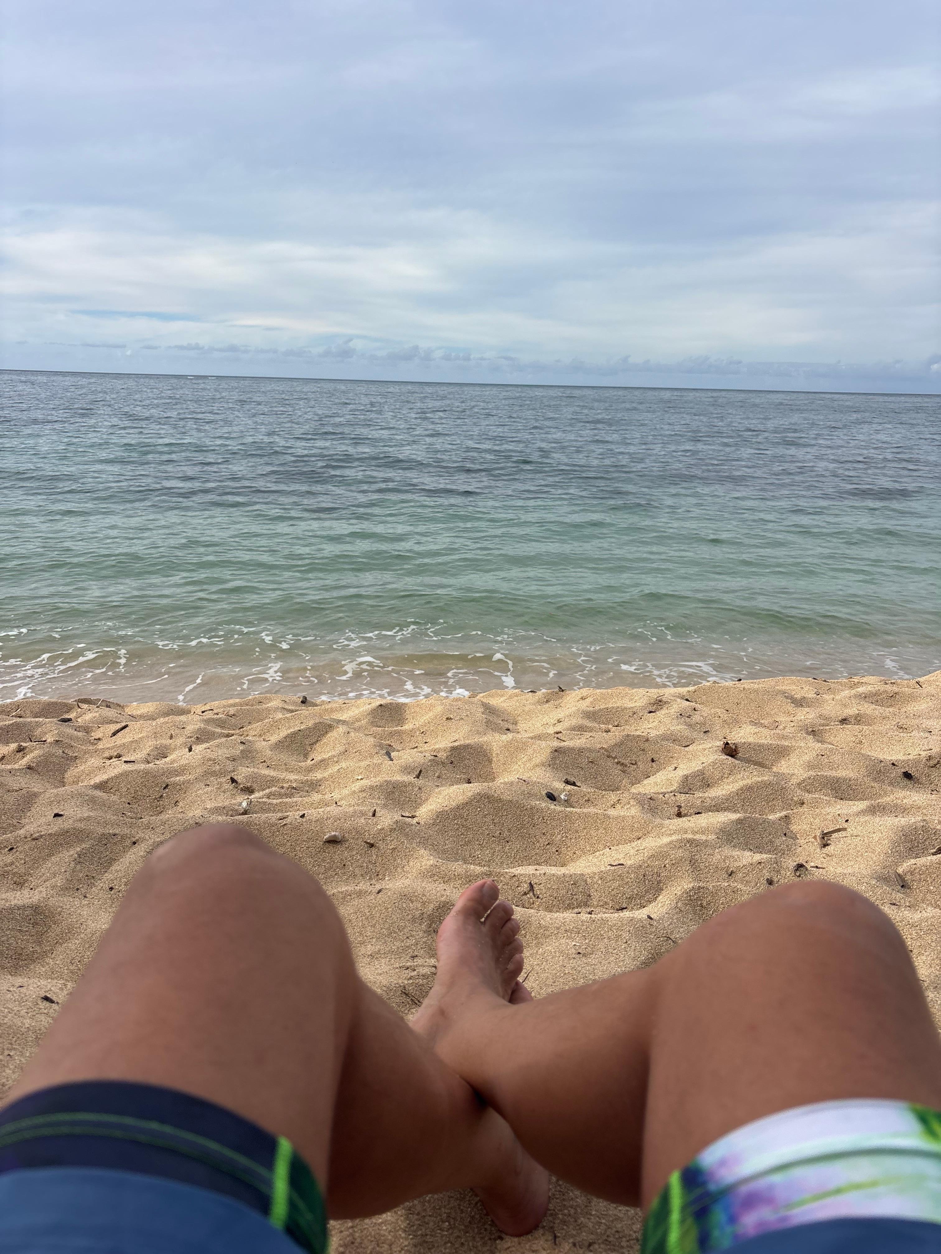 Right outside the back patio