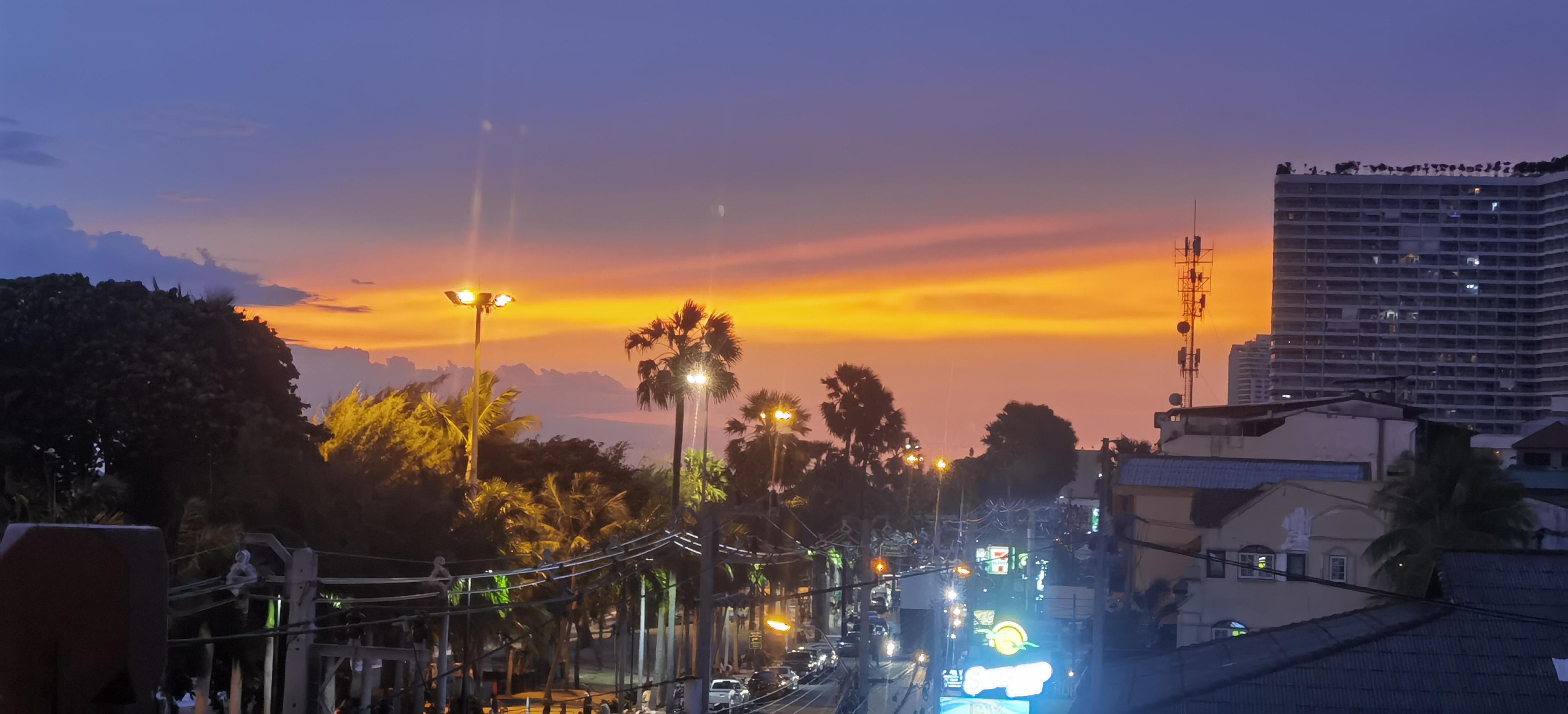 top floor balcony sunset 