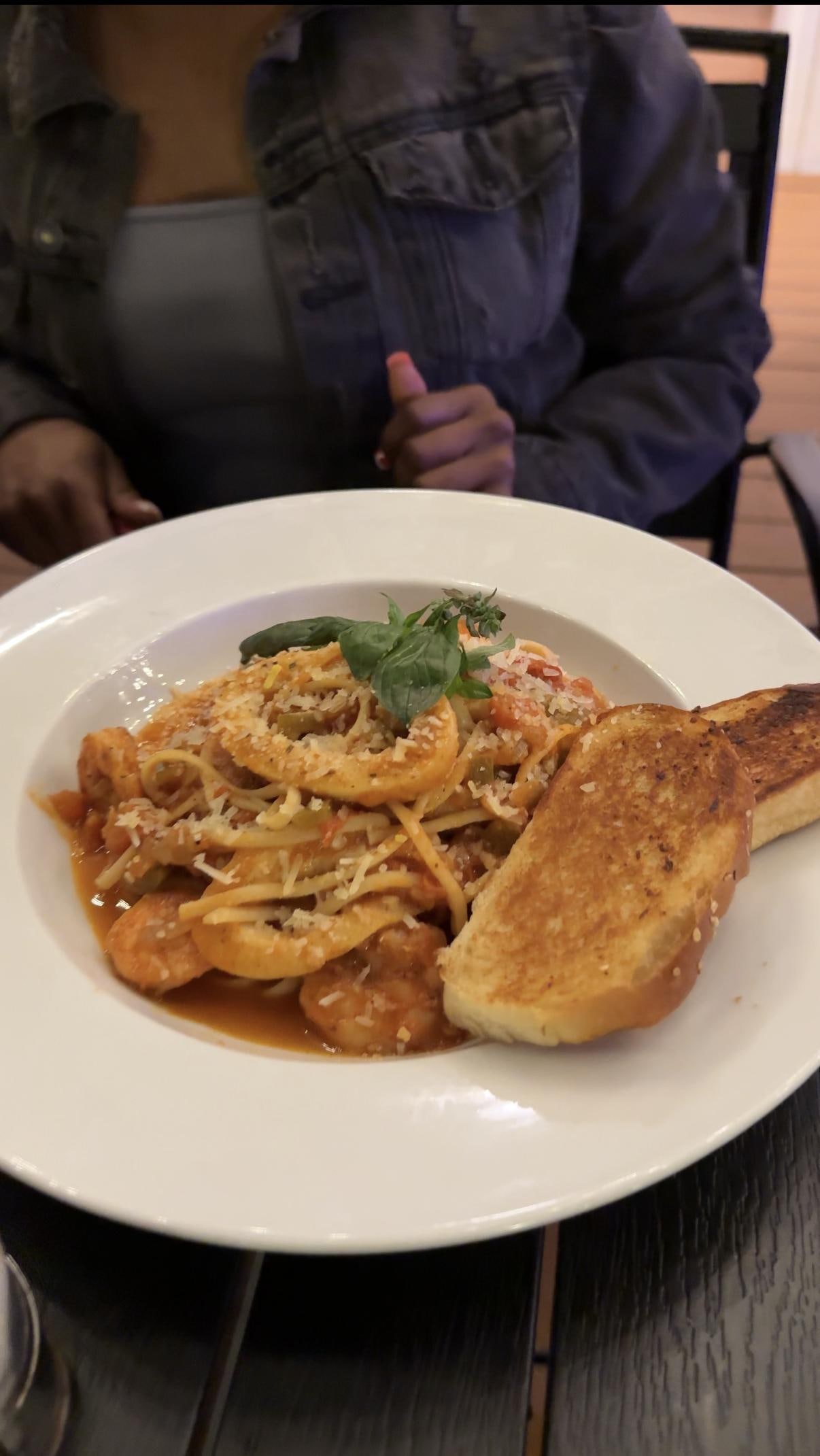 Dinner from the rooftop restaurant