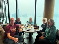 Enjoying Happy Hour on the 23rd floor.