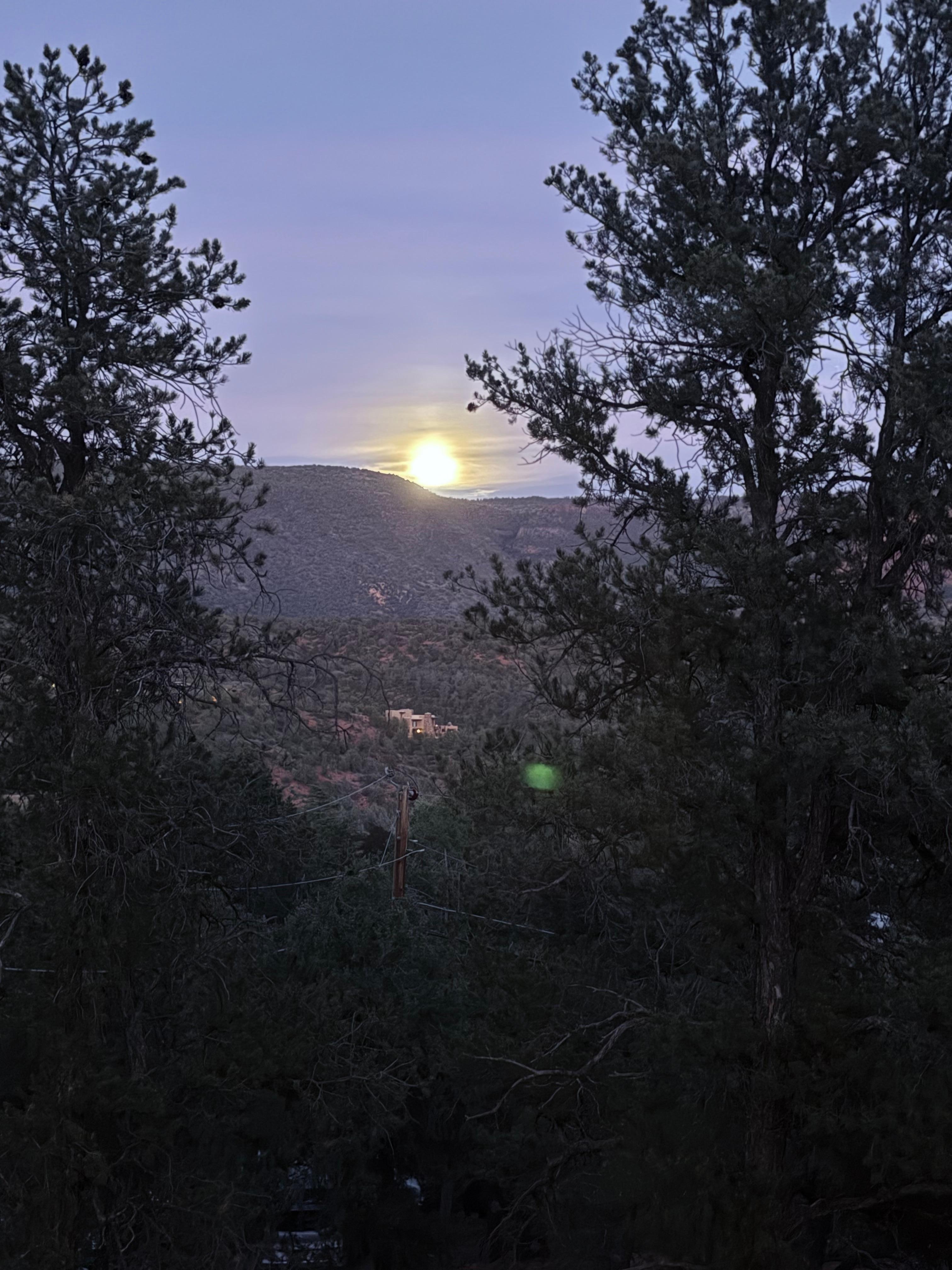 Full moon rising as seen from the deck.
