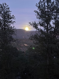 Full moon rising as seen from the deck.