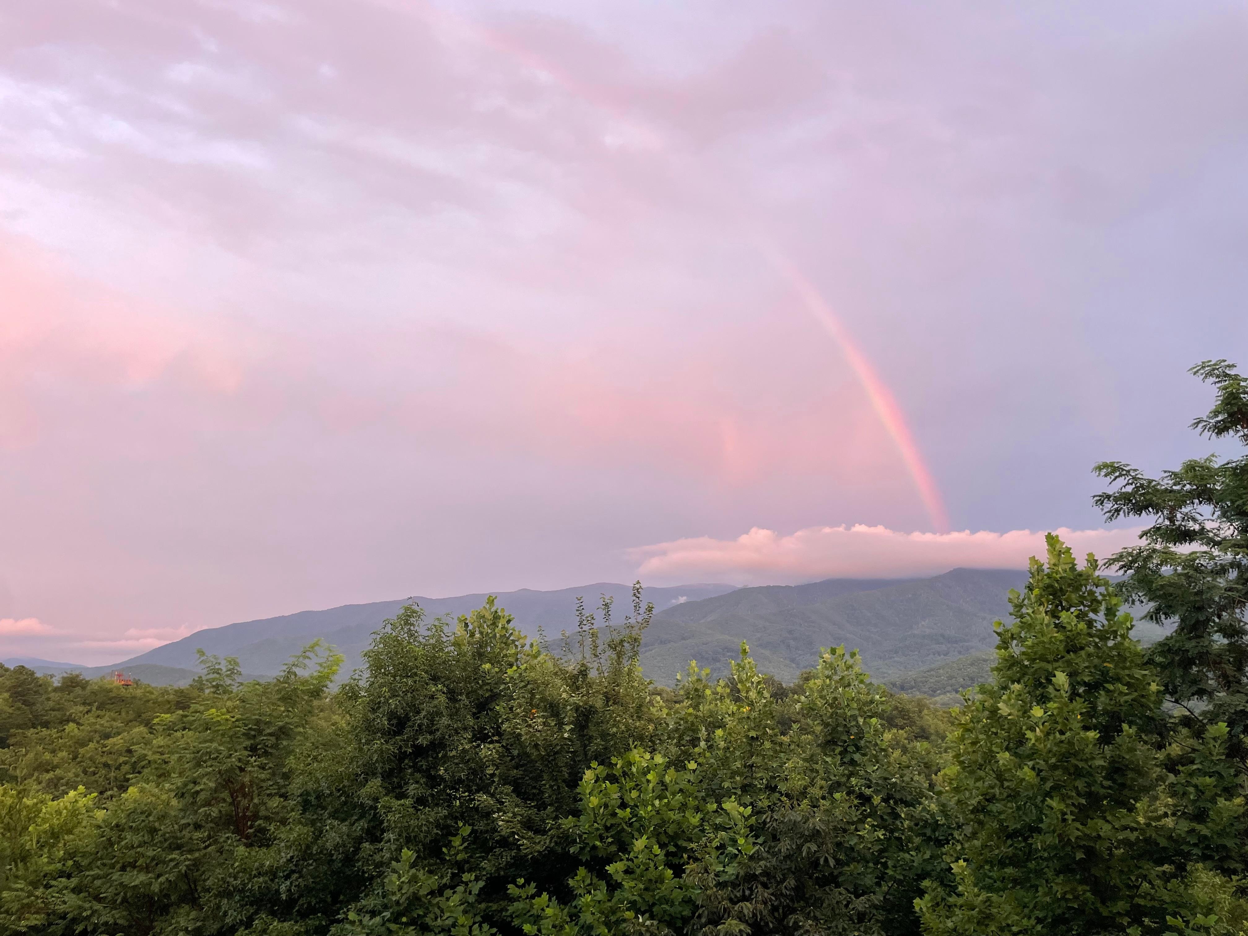 We saw two rainbow from the deck