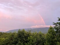 We saw two rainbow from the deck