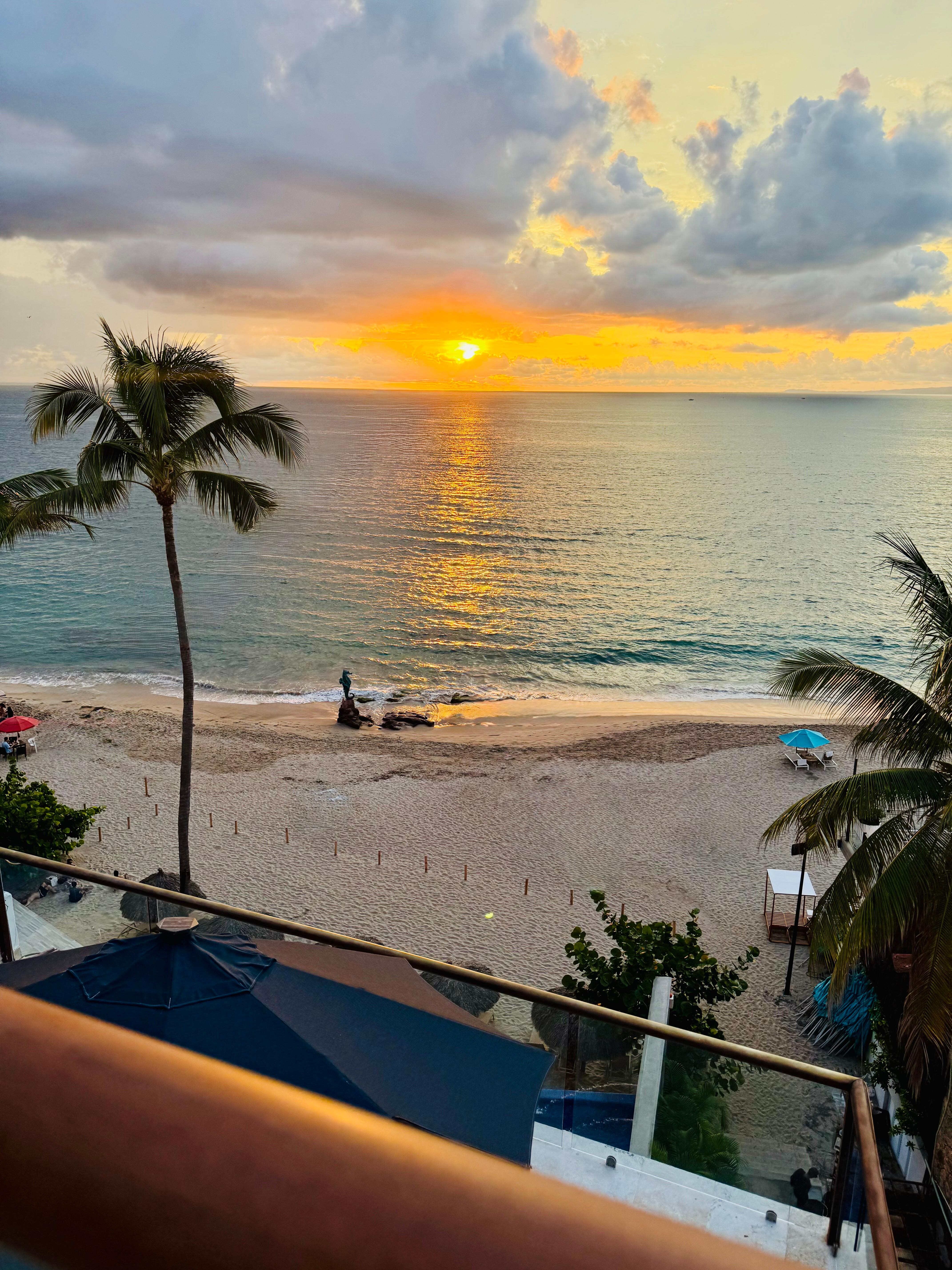 Sunset on our balcony. 