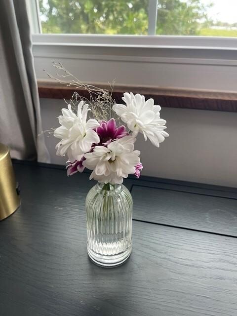 Fresh flowers in our room.