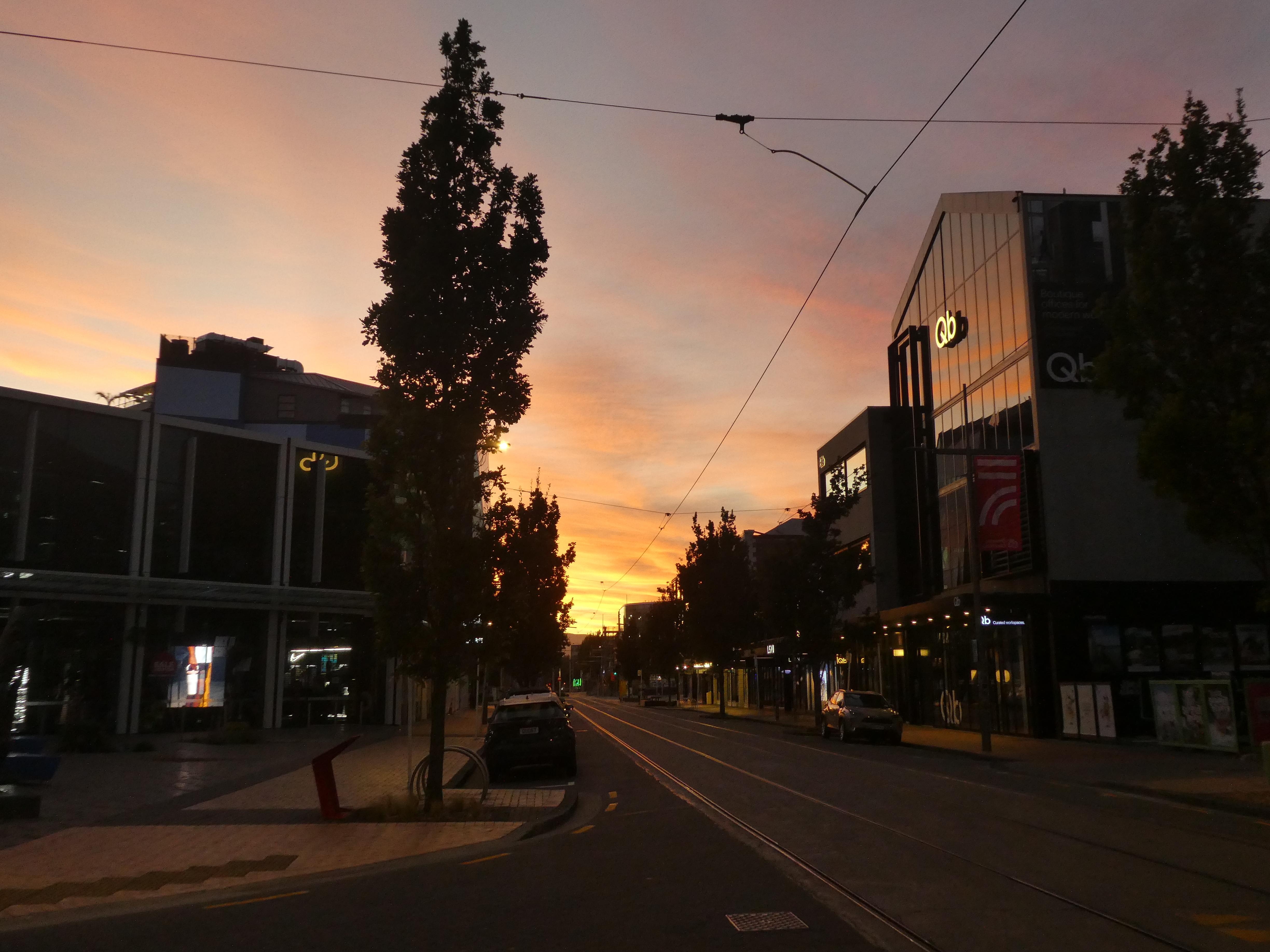 Sunrise in Christchurch
