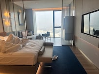 King bed and a nice view