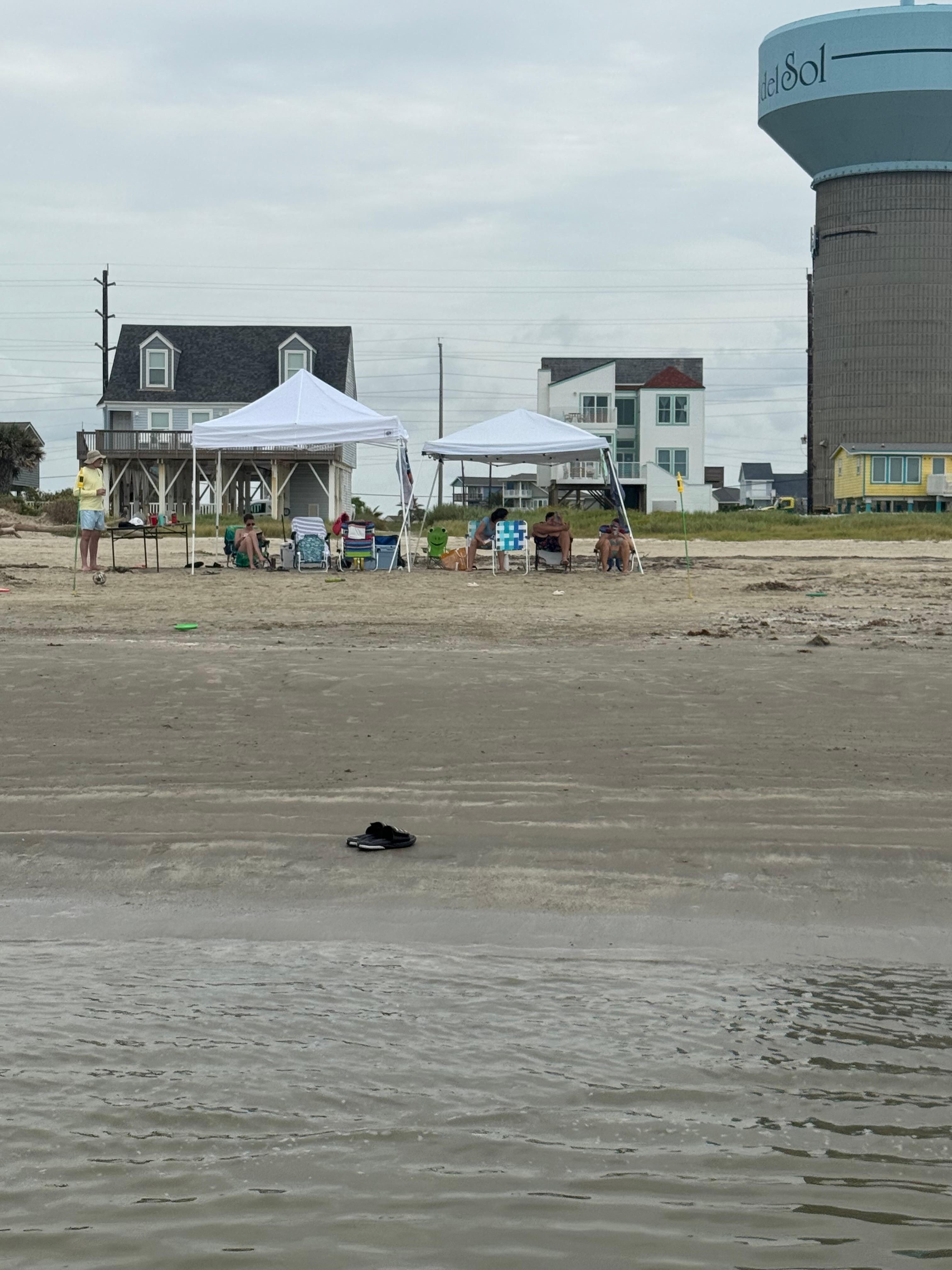 View from the beach back towards the house