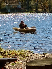 Braving the kayak in 40 degree F weather!