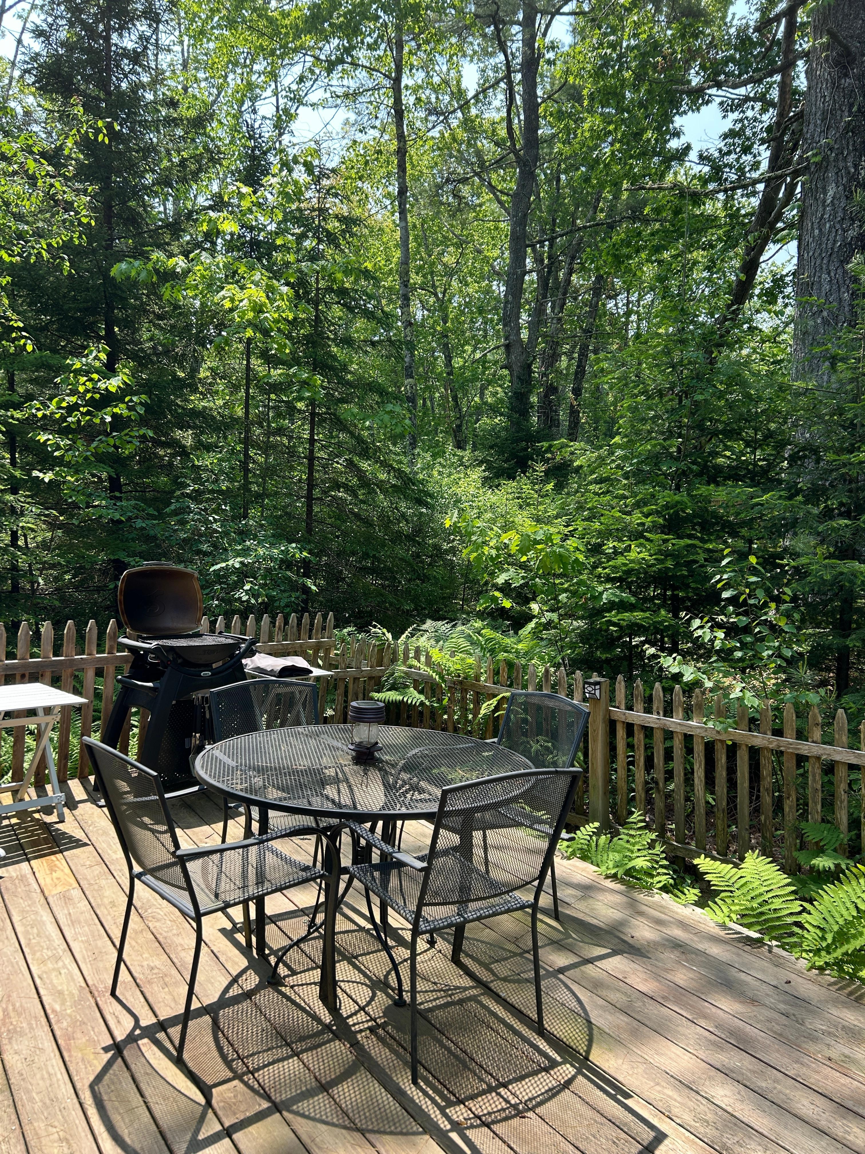 We had breakfast on the deck every morning. 