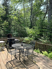 We had breakfast on the deck every morning.