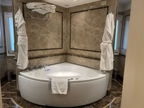 ジャグジー付きのバスタブです