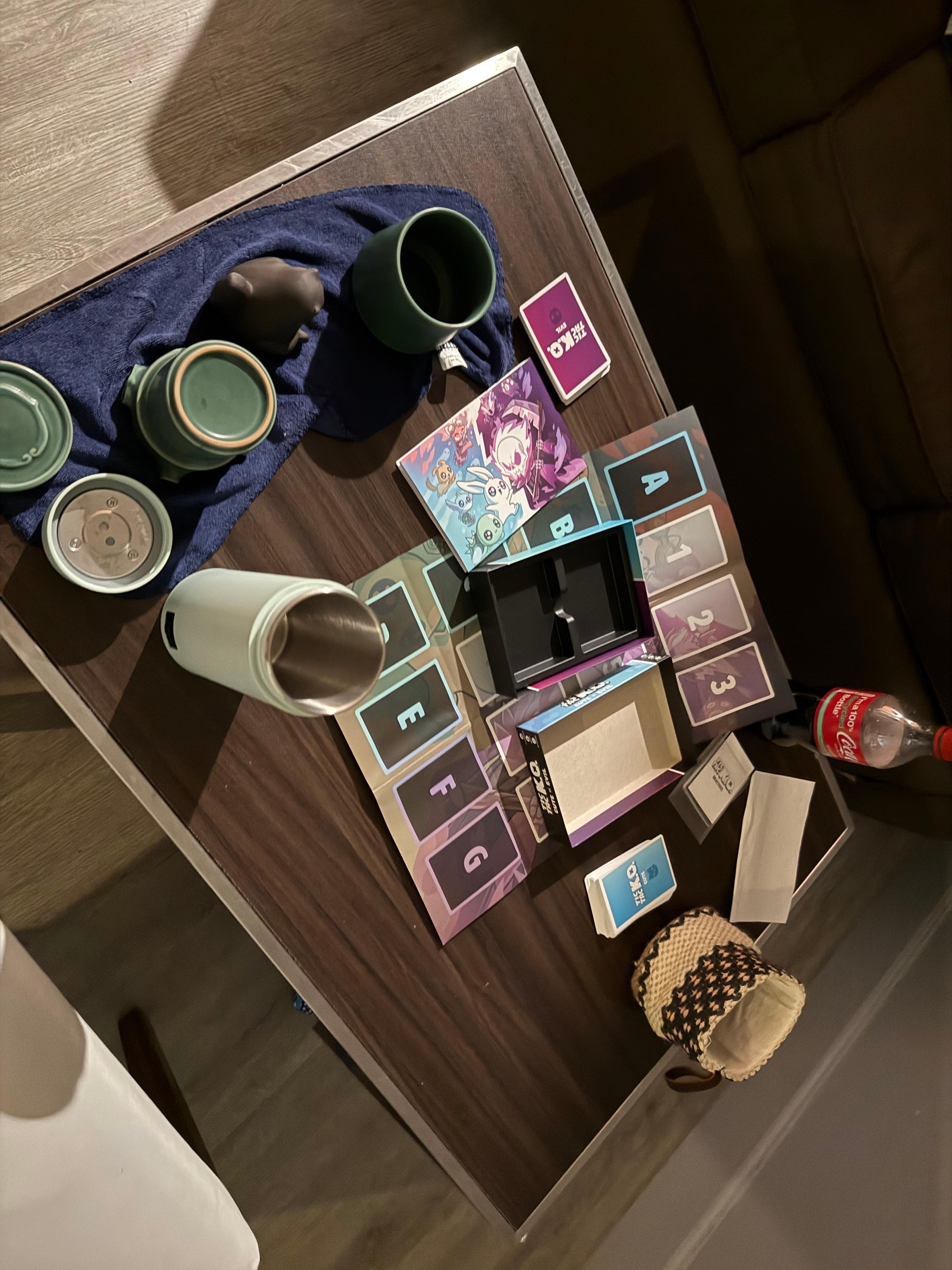 nice coffee tables for games and tea!